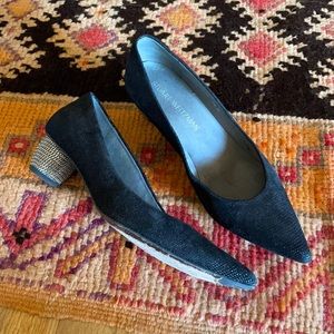 Stuart Weitzman black low heels
